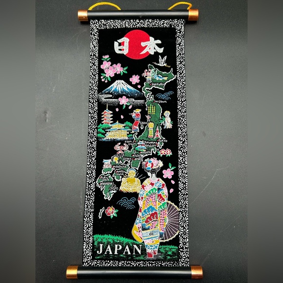 Other - Colorful Japanese souvenir pennant Themed Tapestry, Asian decor